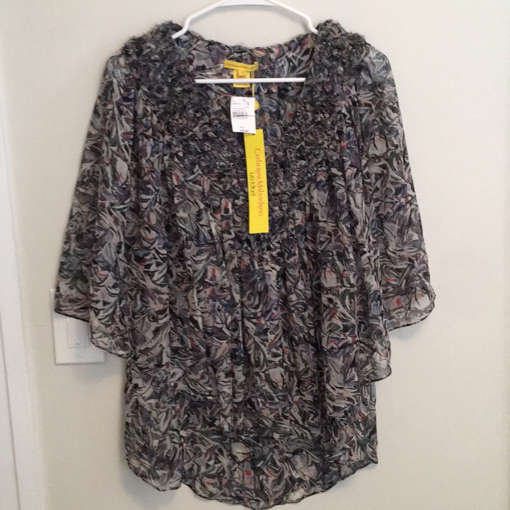 100% Silk Catherine Malandrino Maternity Top